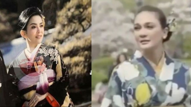 Syahrini dan Luna Maya.