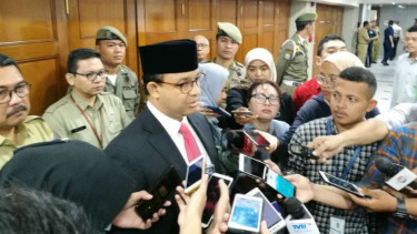 Gubernur DKI Jakarta Anies Baswedan di Balai Kota DKI, 5 Maret 2019.