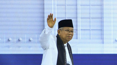 Cawapres nomor urut 01 K.H. Ma'ruf Amin.