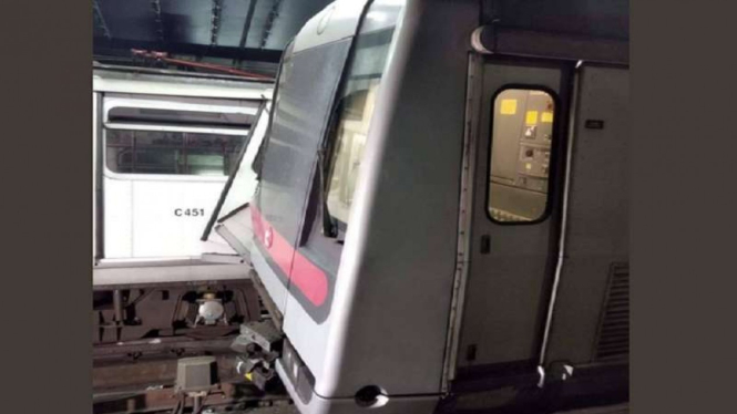 Kecelakaan kereta api commuter line di Hong Kong, Senin, 18 Maret 2019