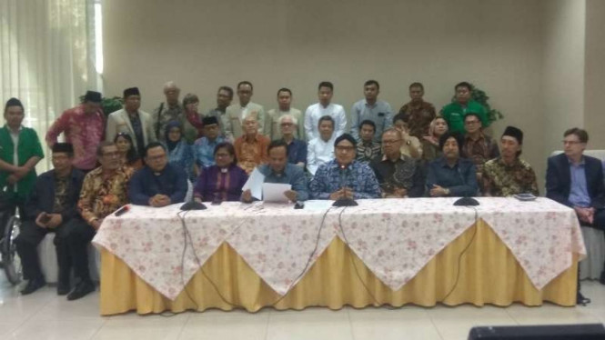 Tokoh lintas agama bertemu di Kementerian Agama, Jakarta.