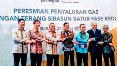 Peresmian penyaluran gras produksi Grup Bakrie.