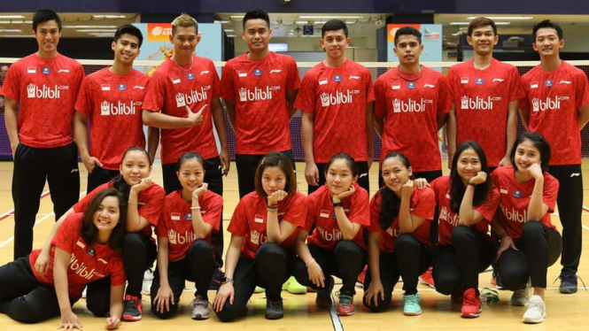 Tim Indonesia di ajang Badminton Asia Mixed Team Championships 2019