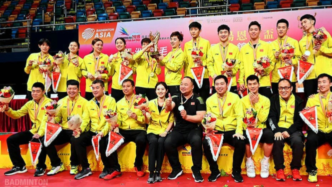 Tim bulutangkis China puncaki podium Badminton Asia Mixed Team Championship 2019