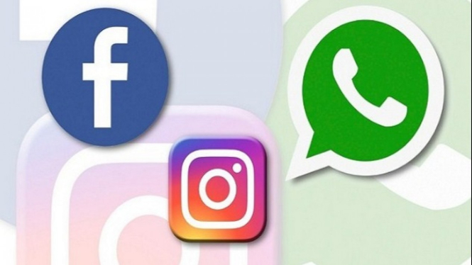 Ilustrasi Whatsapp, Instagram dan Facebook.