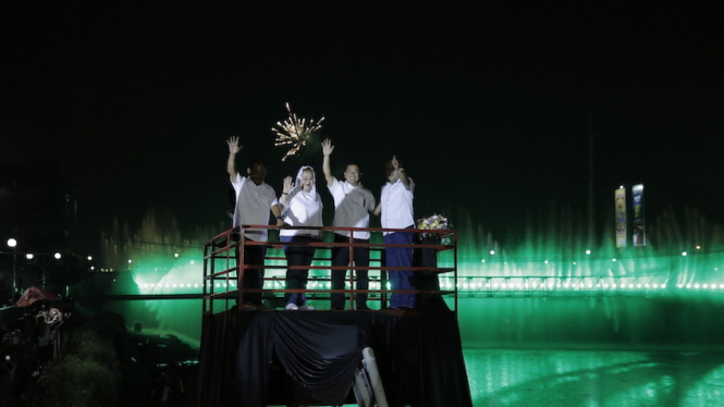 Walikota Hendi saat meresmikan Semarang Bridge Fountain beberapa waktu lalu.