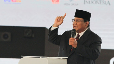 Calon Presiden 02 Prabowo Subianto saat debat keempat di Jakarta, Sabtu 30 Maret 2019.