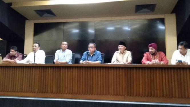 Konferensi pers rencana kampanye akbar Prabowo-Sandiaga, di Jakarta.
