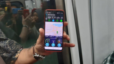 Sinyal Smartfren di jalur Moda Raya Terpadu (MRT) Jakarta.