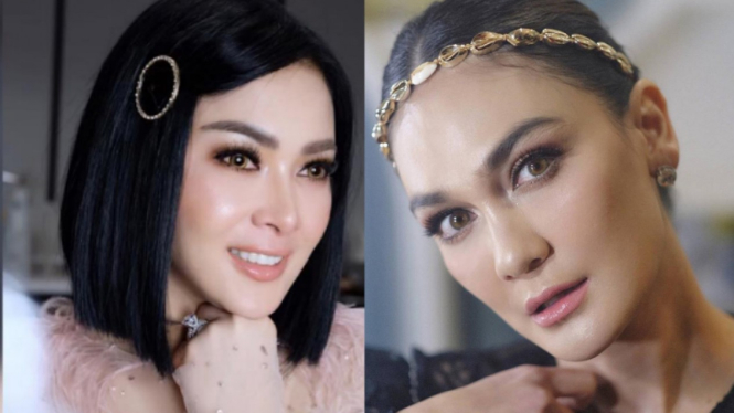Syahrini dan Luna Maya.