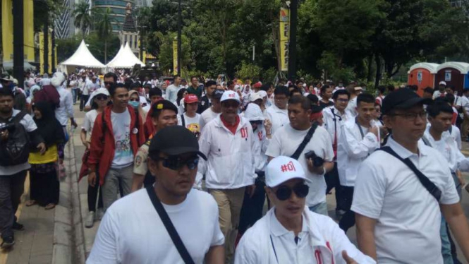 Mantan Gubernur DKI Jakarta Djarot Saiful Hidayat hadiri kampanye Jokowi-Ma'ruf.