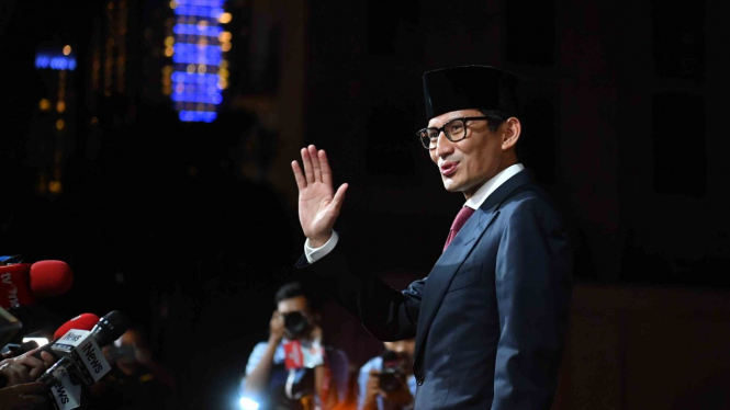 Cawapres nomor urut 02 Sandiaga Salahudin Uno.