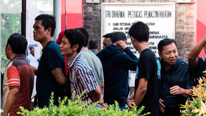 Warga binaan di Lapas Sukamiskin, Bandung, Jawa Barat.
