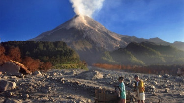 ILUSTRASI Gunung Merapi.