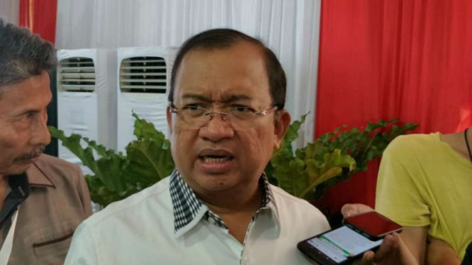 Wakil Ketua Umum Badan Pemenangan Nasional Prabowo-Sandi, Priyo Budi Santoso, usai beraudiensi dengan petinggi KPU di Jakarta, Kamis, 25 April 2019.