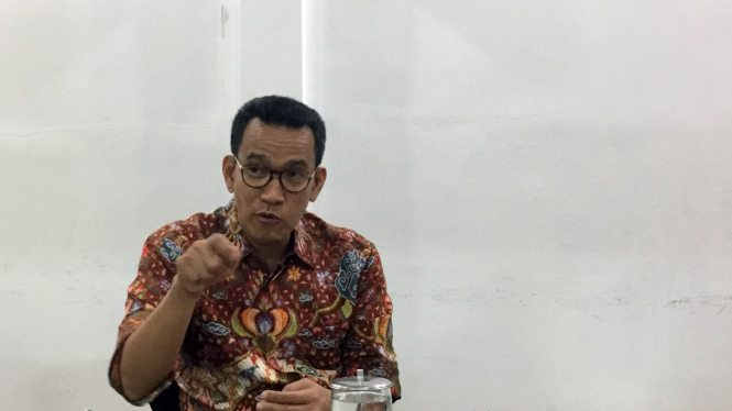Pakar Hukum Tata Negara, Refly Harun saat berkunjung ke kantor VIVA di Jakarta