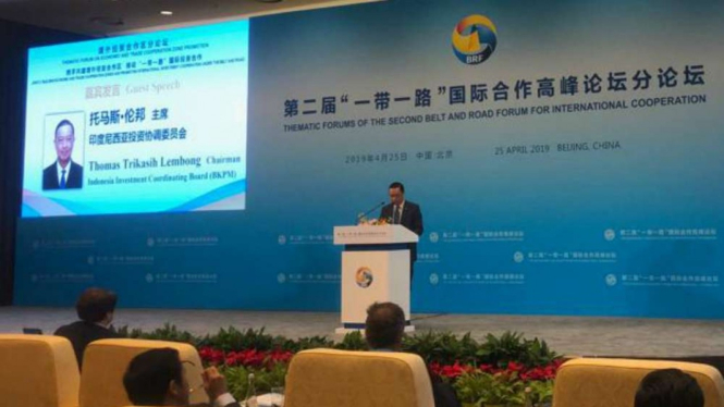 Kepala BKPM, Thomas Trikasih Lembong di Beijing, China.