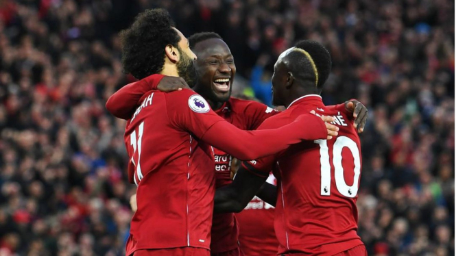 Selebrasi gol pemain Liverpool, Naby Keita
