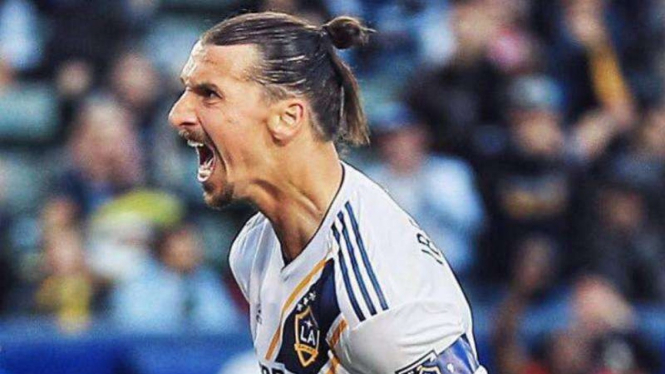 Zlatan Ibrahimovic saat membela LA Galaxy.