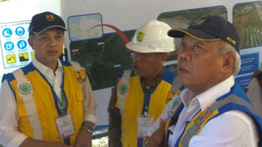 Menteri PUPR Basuki Hadimuljono saat meresmikan bendungan di Jawa Tengah.
