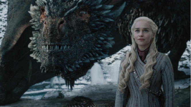 Daenerys Targaryen (Emilia Clarke) dalam Game of Thrones Season 8.