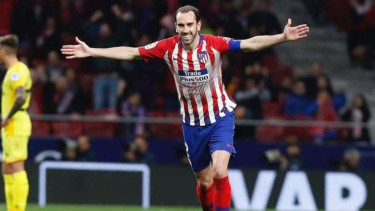 Diego Godin saat membela Atletico Madrid