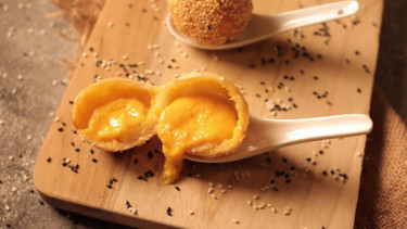 Onde-onde salted egg.