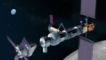 Ilustrasi pesawat ruang angkasa NASA.