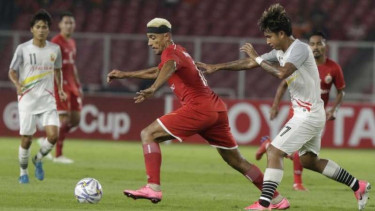 Gelandang serang Persija Jakarta, Bruno Matos, dalam laga kontra Shan United