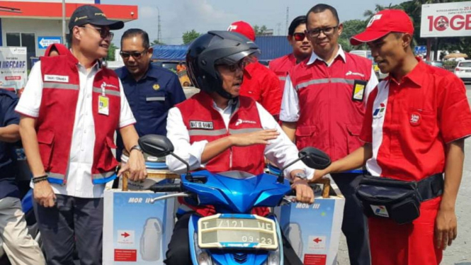 jelang Arus Mudik Pertamina siapkan BBM di sepanjang Jalan Tol Trans Jawa.