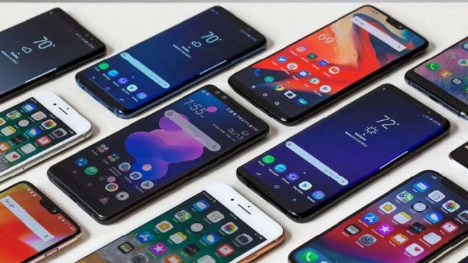 Ilustrasi smartphone.