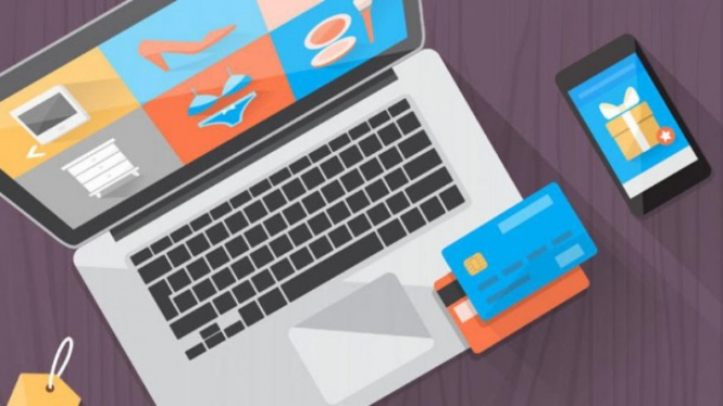 Ilustrasi belanja online.