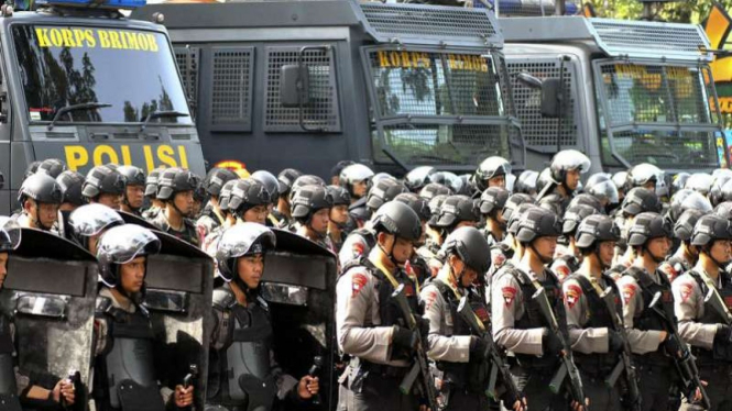 Pasukan Polri untuk pengamanan Pemilu.