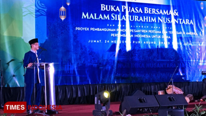 Nusantara Foundation adakan buka bersama di Hotel Grand Syahid, Jakarta Pusat, Jumat (24/5/2019). (FOTO: Edy Junaidi Ds/TIMES Indonesia)
