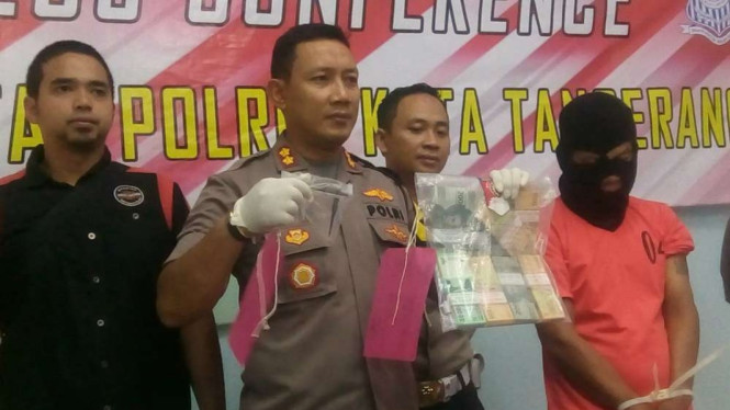 Pelaku pencurian diamankan Mapolres Tangerang.