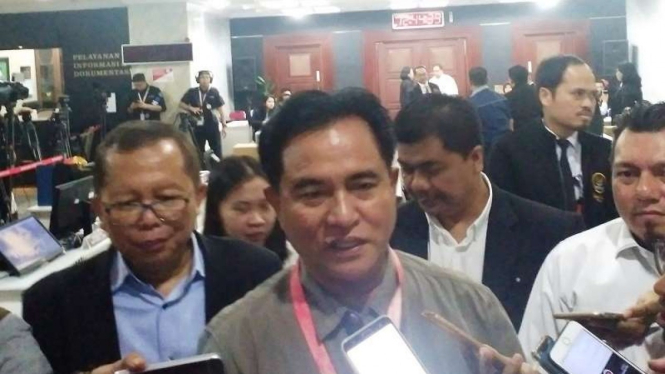 Kuasa hukum Jokowi-Ma'ruf, Yusril Ihza Mahendra di MK