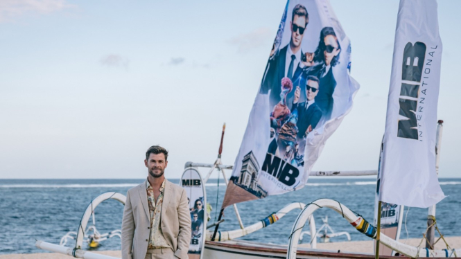 Chris Hemsworth saat Promosi Men in Black: International di Bali