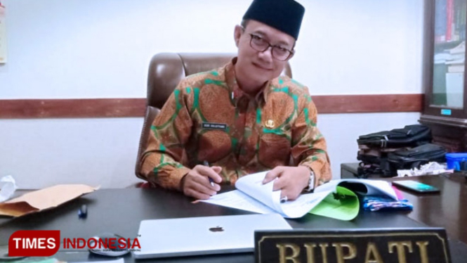 Bupati Ngawi Budi Sulistyono melarang penggunaan mobdin untuk mudik lebaran ke luar kota. (Foto: Ardian Febri TH/TIMES Indonesia)