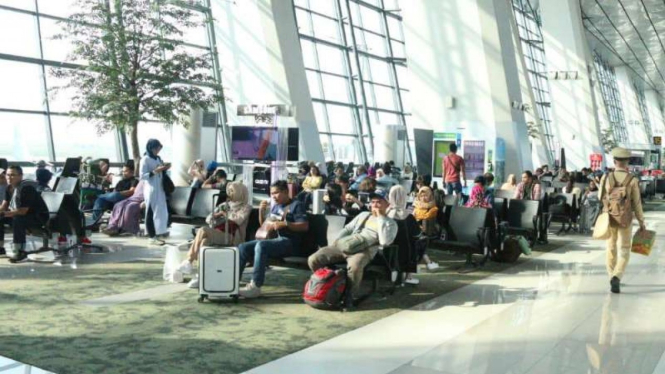 Bandara internasional Soekarno-Hatta.