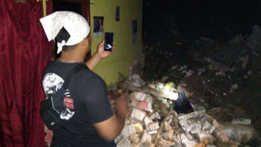 Longsor di Padang Pariaman, Sumatera Barat, Selasa, 11 Juni 2019.