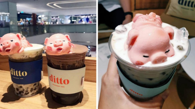 Bubble tea menggemaskan.