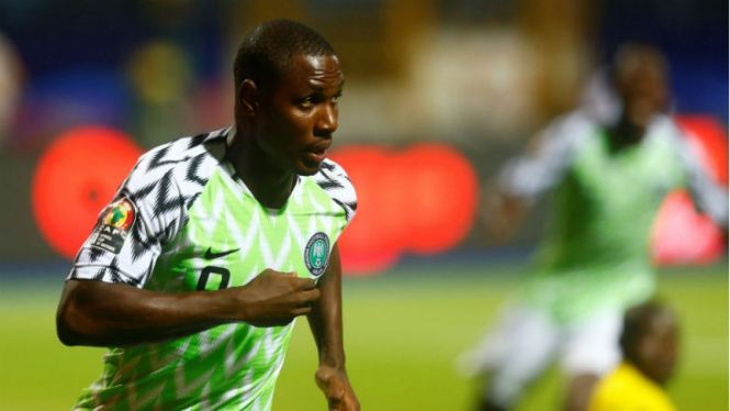 Striker Nigeria, Odion Ighalo, usai jebol gawang Burundi