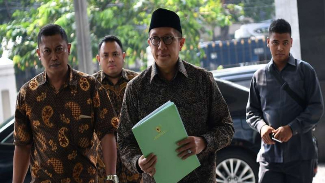 Menteri Agama Lukman Hakim Saifuddin bersaksi di sidang kasus jual beli jabatan