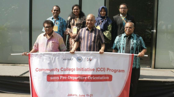 Para penerima program Community College Initiative asal Papua dan Papua Barat.