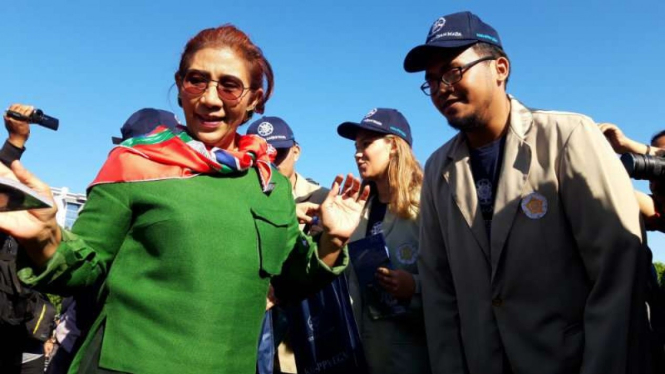 Menteri KKP, Susi Pudjiastuti melepas KKN PPM Universitas Gadjah Mada