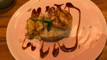 Udang panggang pedas.