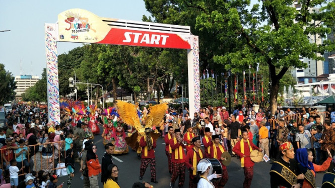 Gubernur DKI Jakarta Anies Baswedan membuka Jakarnaval 2019