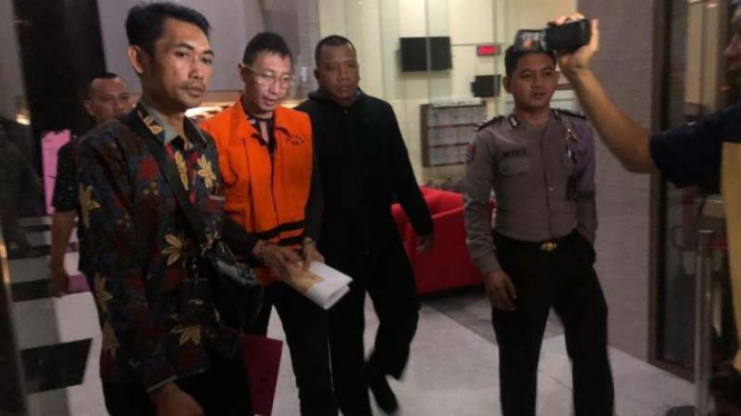 Sendy Pinoco, tersangka suap Aspidum Kejati DKI Agus Winoto.
