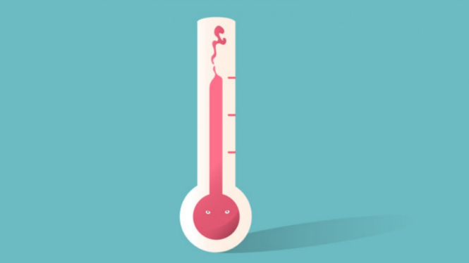 Ilustrasi heatstroke/cuaca panas.