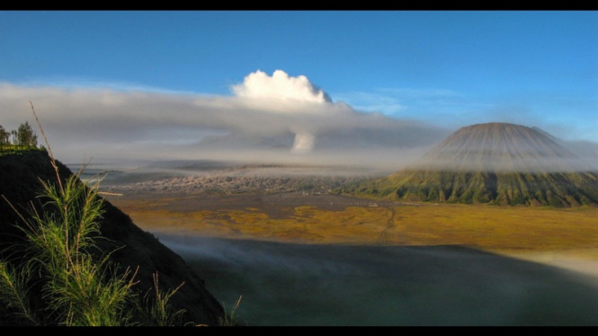 Ilustrasi Taman Nasional Bromo Tengger Semeru. 